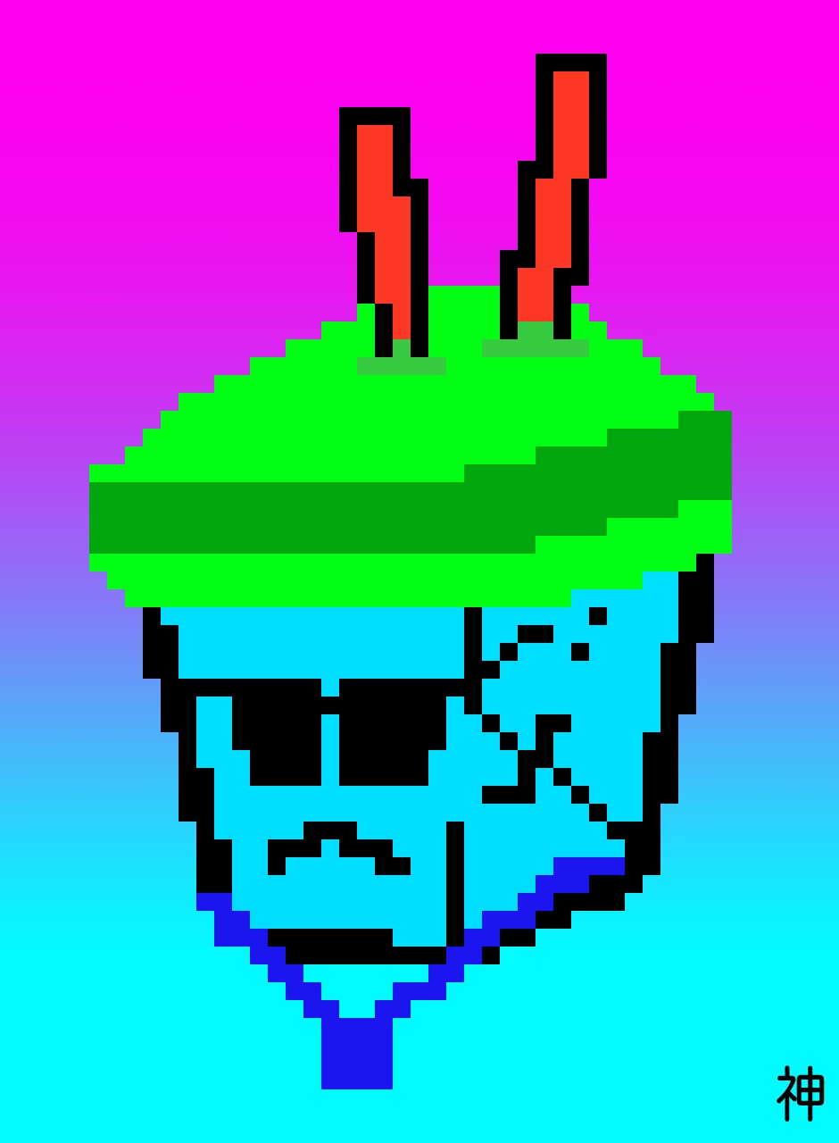 Lo Mane #72, a pixel-art profile picture.