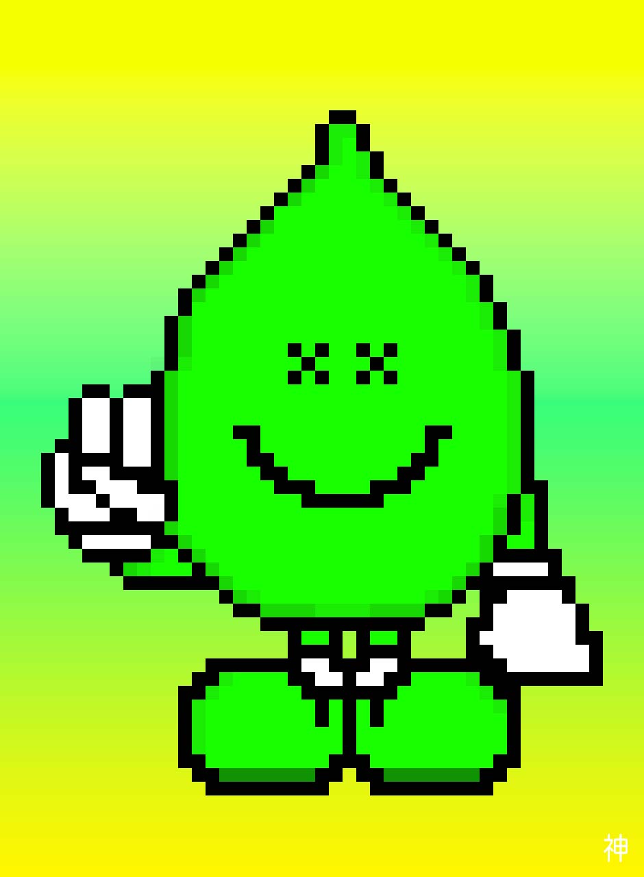 Lime Head &mdash; pixel-art ToonKami artwork.