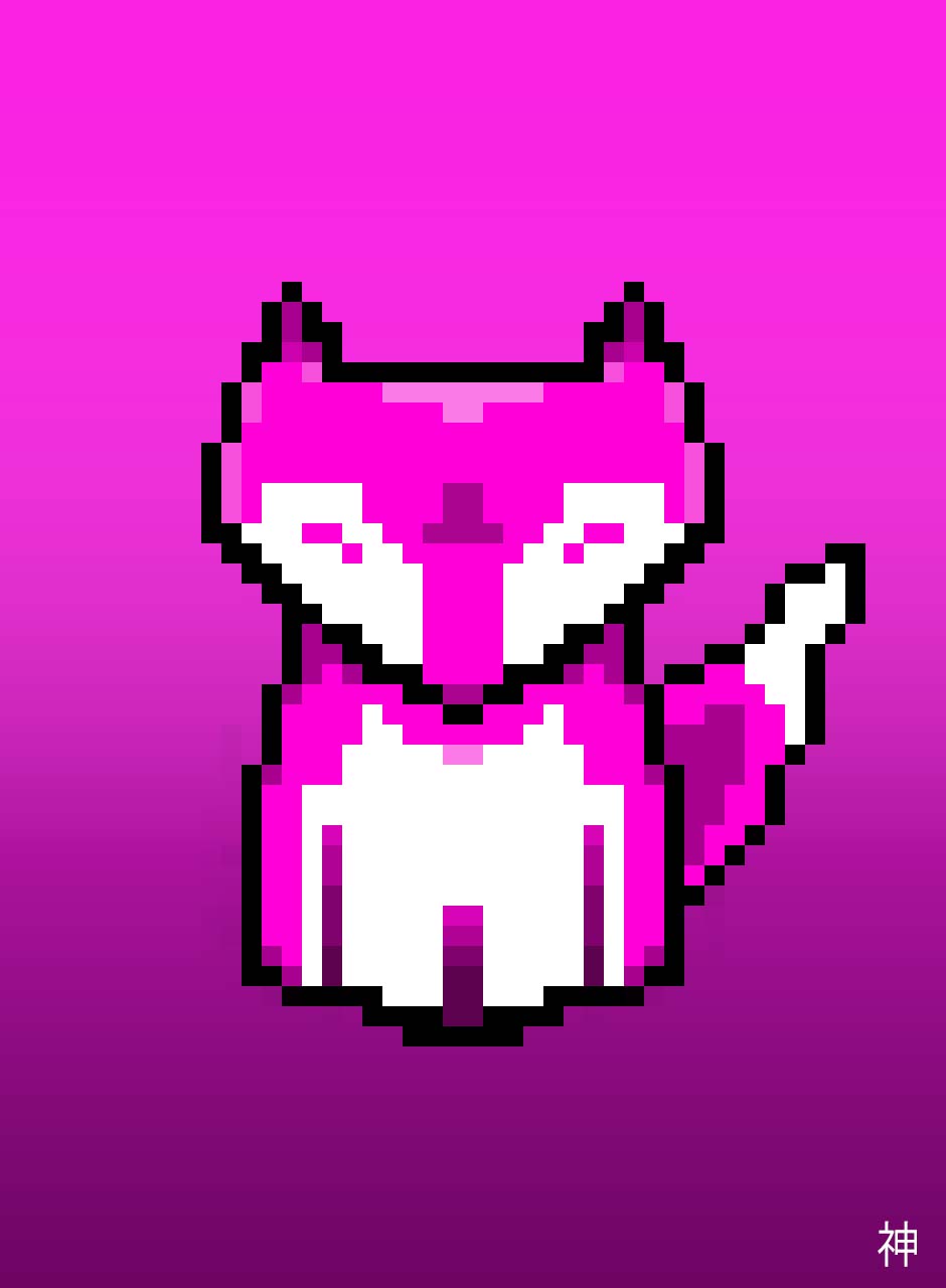 Purple Fox &mdash; pixel-art ToonKami artwork.