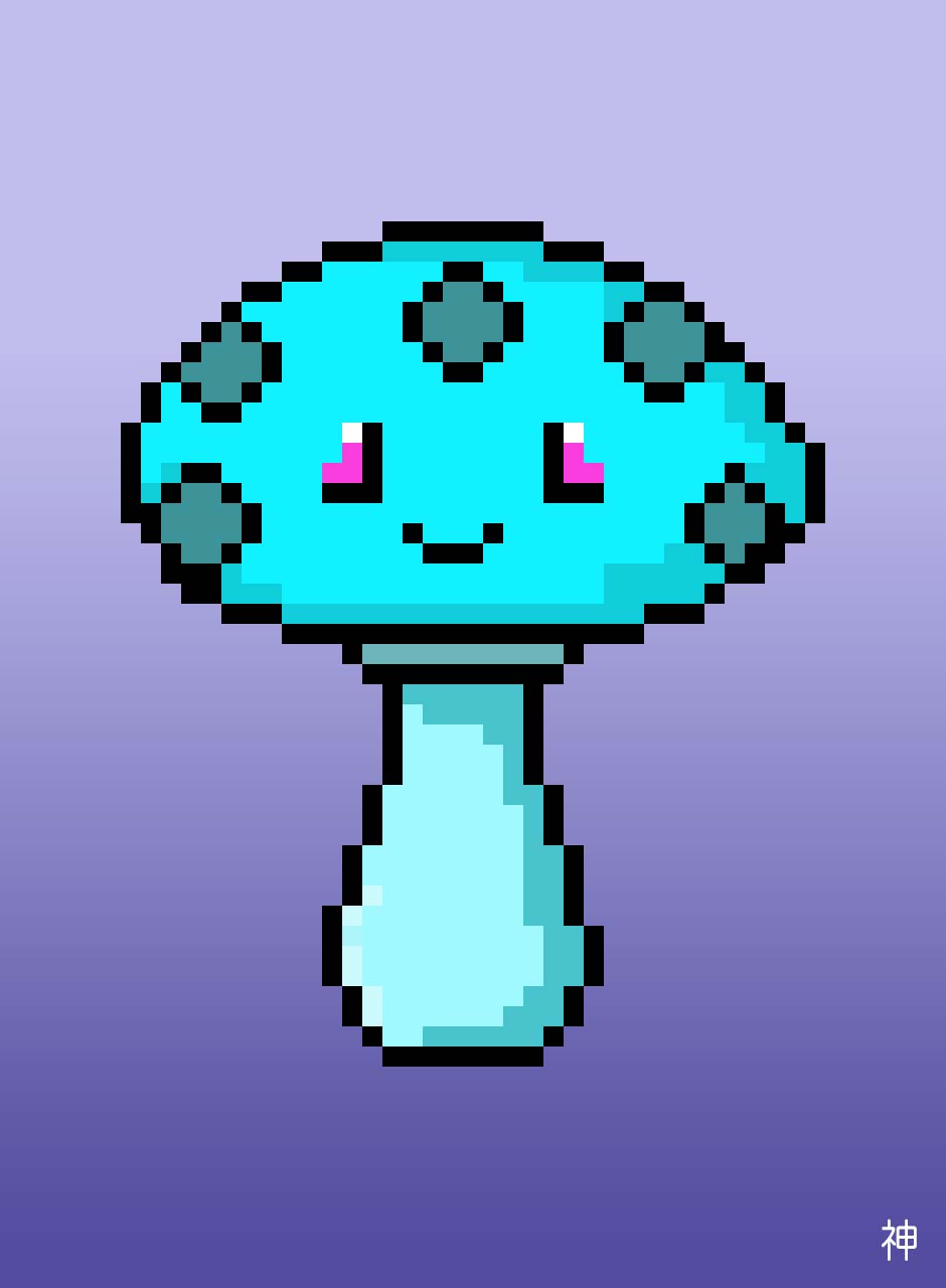 Wooly Neptune, a pixel-art ToonKami character.